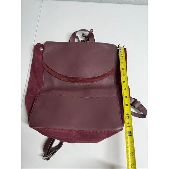 Kiomi Women’s Leather Suede Backpack Burgundy 11” X 10” See Description main image 10